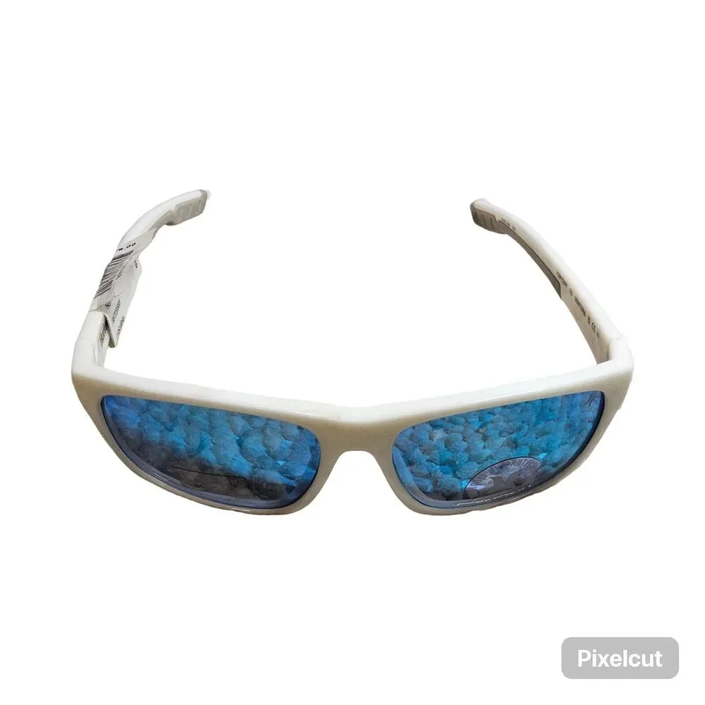 Hurley Sunglasses Floating White Frame Blue Lenses Polarized Unisex